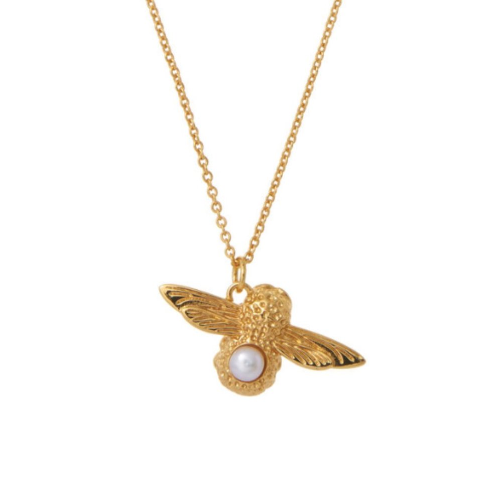 Olivia Burton imitation pearl bee pendant necklace NWT